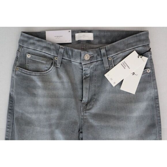 7 For All Mankind Women's Sz 28 Gray Kimmie Mid Rise Bootcut Denim Jeans - Picture 6 of 13